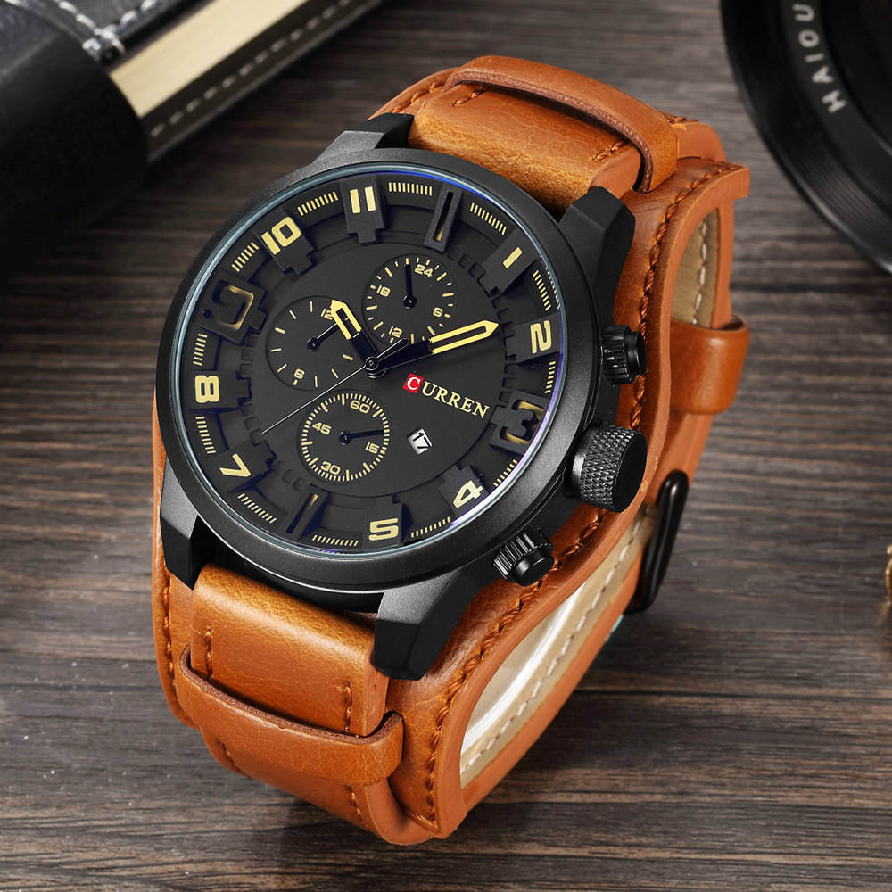 CURREN Top Brand Luxury Business Mens Quartz Watch Male Clock Wrist Watches Date Waterproof Wristwatch Hodinky Relogio Masculino - Bonnie Lassio
