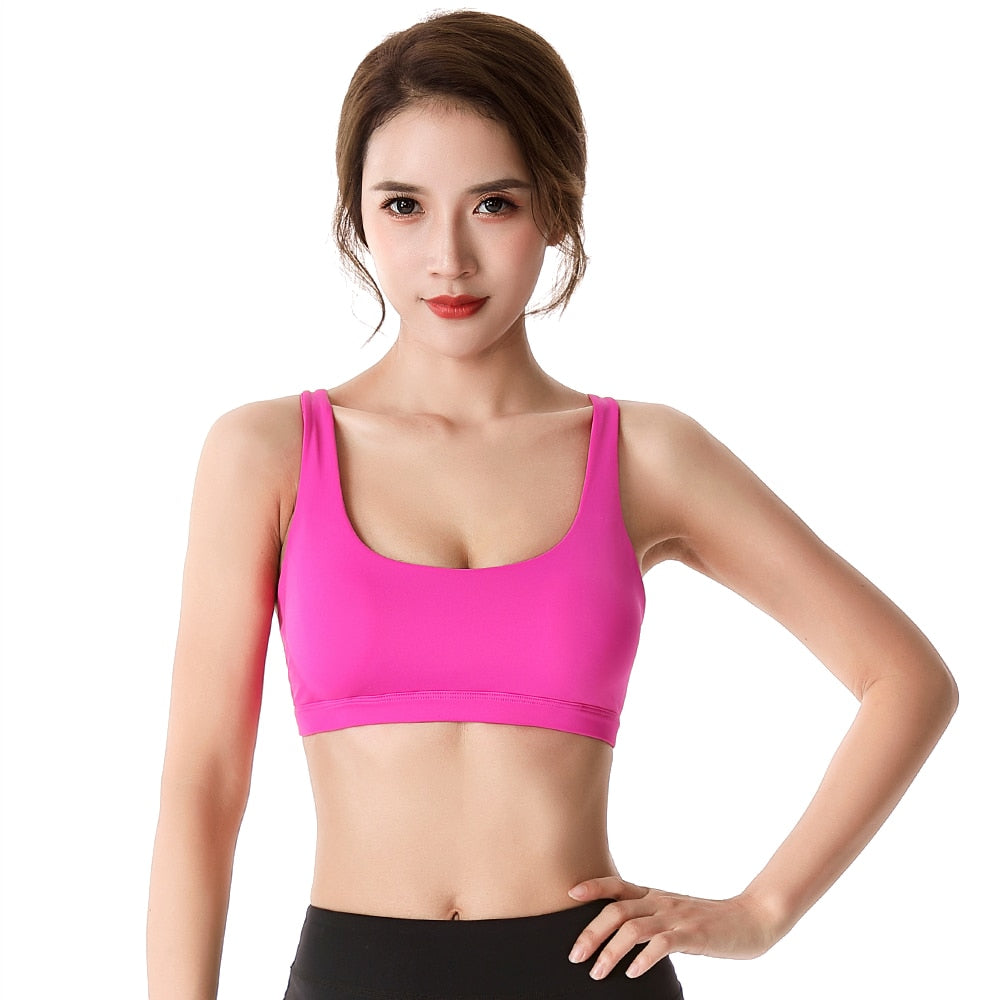 Fitness Sports Bra for Women Push Up Wirefree Padded Crisscross Strappy Running Gym Training Workout Yoga Underwear Crop Tops - Bonnie Lassio
