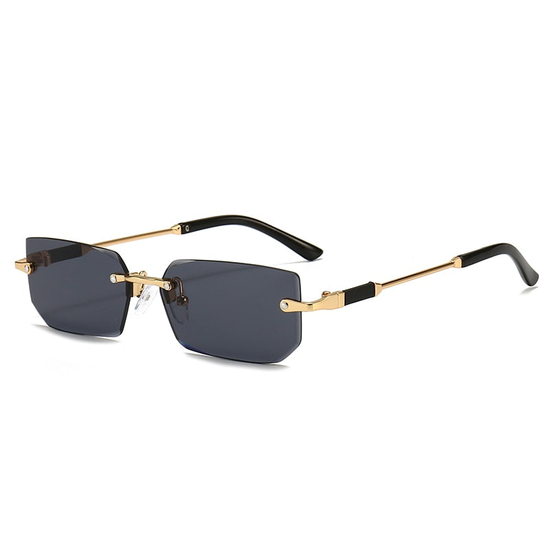 XJiea Rectangular Rimless Sunglasses,Fashion Men Outdoor Sun Glasses,Summer Women Decorative Eyewear,Shopping, Drive to Wear - Bonnie Lassio