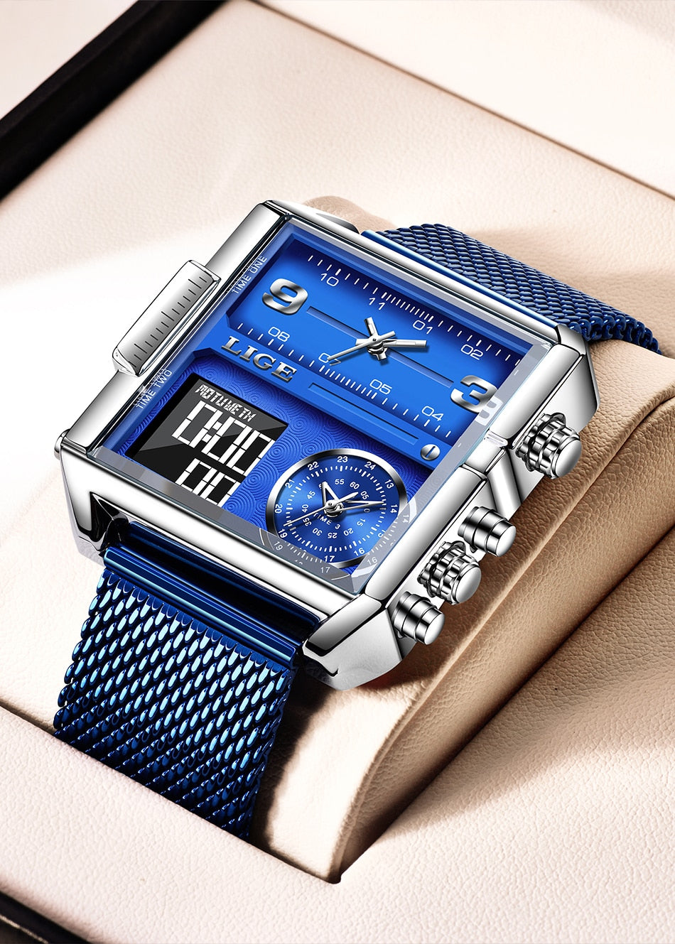 Digital Sports Watches  Quartz Wristwatch Fashion Square Waterproof Electronic Digital Clock - Bonnie Lassio