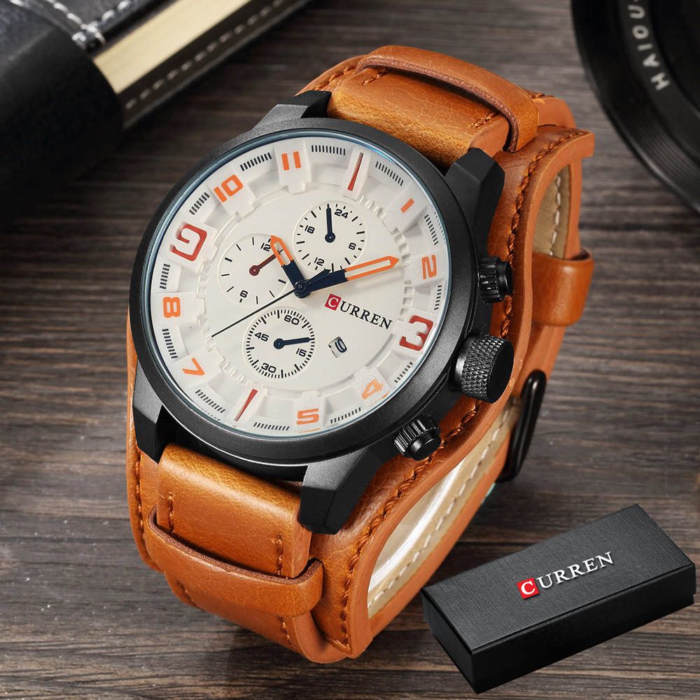 CURREN Top Brand Luxury Business Mens Quartz Watch Male Clock Wrist Watches Date Waterproof Wristwatch Hodinky Relogio Masculino - Bonnie Lassio