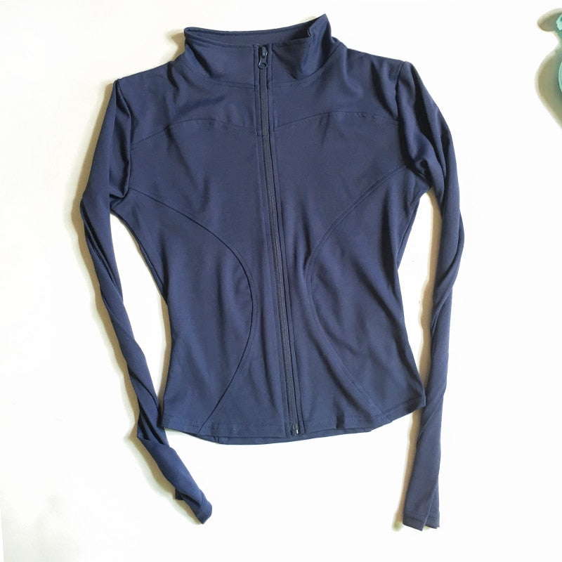 Peeli Long Sleeve Sports Jacket Women Zip Fitness Yoga Shirt Winter Warm Gym Top Activewear Running Coats Workout Clothes Woman - Bonnie Lassio
