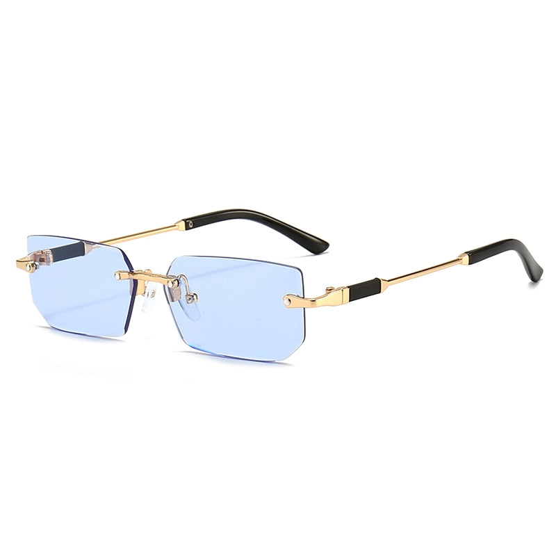 XJiea Rectangular Rimless Sunglasses,Fashion Men Outdoor Sun Glasses,Summer Women Decorative Eyewear,Shopping, Drive to Wear - Bonnie Lassio