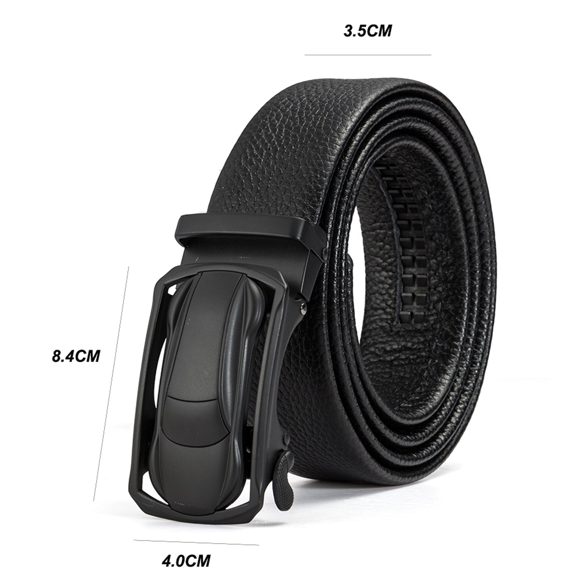 Leather Belt Metal Automatic Buckle Strap for Men - Bonnie Lassio