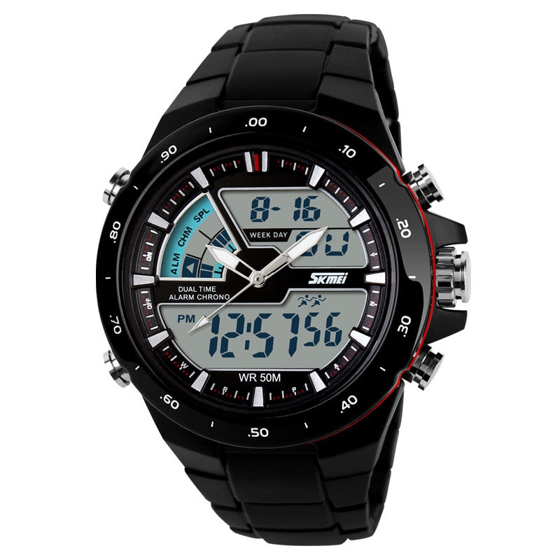 SKMEI Sport Watch Men Fashion Casual Alarm Clock Waterproof Military Chrono Dual Display Wristwatches Relogio Masculino 1016 - Bonnie Lassio