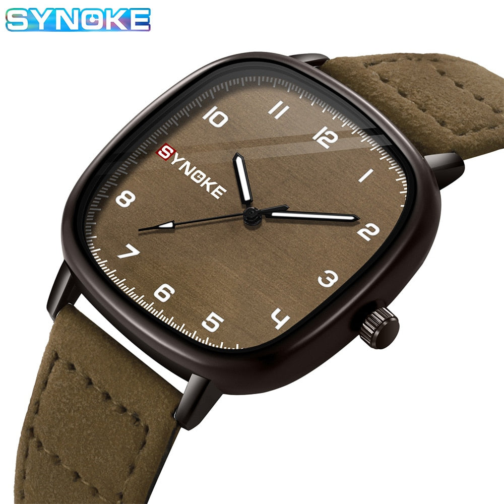 Quartz Watches Waterproof SYNOKE Brand Luxury Leather Strap Japanese Movement Military Watch Men Relogio Masculino - Bonnie Lassio