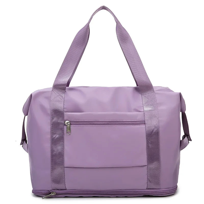 Womens Folding Travel Bag Dry Wet Separation Fitness Bag Waterproof Handbag - Bonnie Lassio