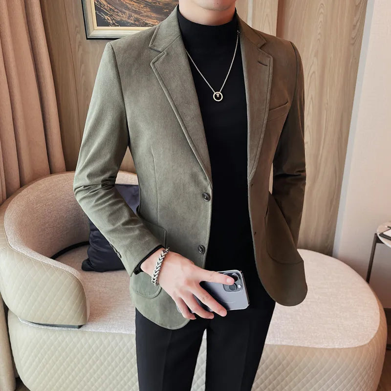 Men's Suit Jacket Blazer Solid Color