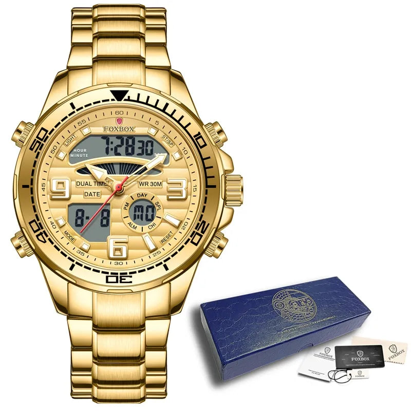 Luxury Digital Mens Watches Top Luxury Sport Quartz Wristwatch For Men All Steel Military - Bonnie Lassio