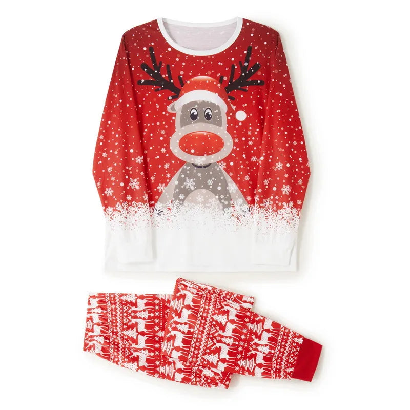 Christmas Pajamas set Family Nightwear Women Men Child Santa Claus Printed Long Sleeved Trousers Christmas Home Clothes - Bonnie Lassio