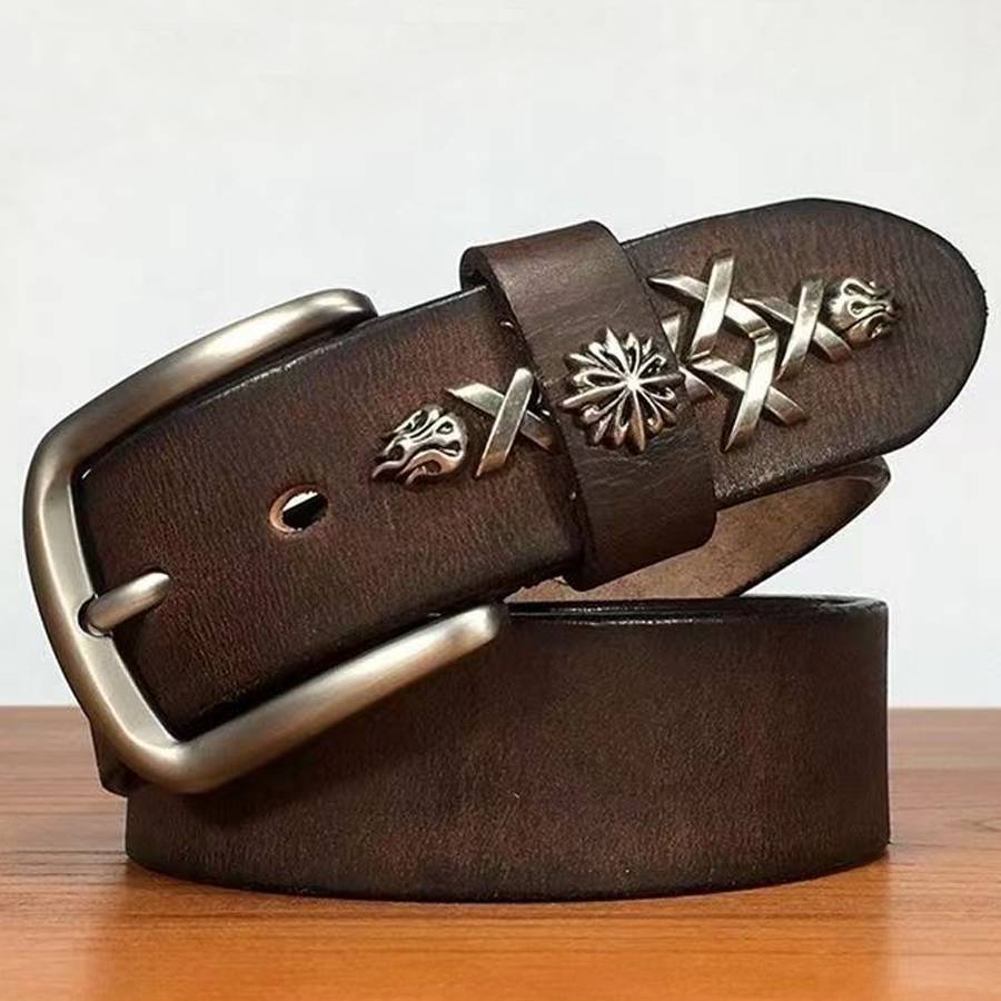 Men&#39;s Leather Belt New Male Waistband Ceinture Hommes Leather Belts for Men Width:38mm Accessories Belts - Bonnie Lassio
