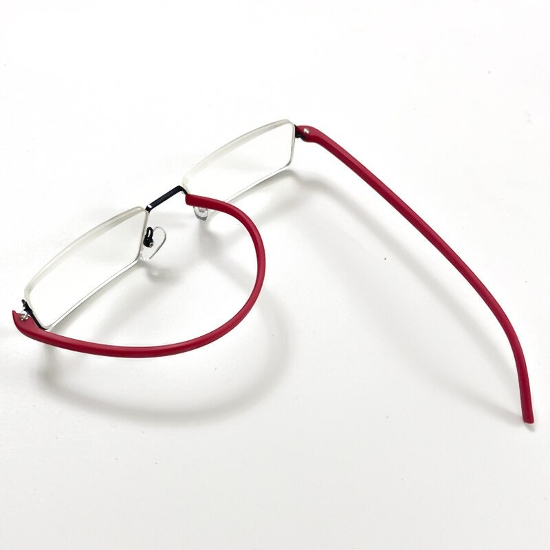 Anti-Blue Light Reading Glasses TR90 Half Frame Women Men Finished Presbyopic Eyeglasses Eyewear With Case Diopter +1.0 To +4.0 - Bonnie Lassio