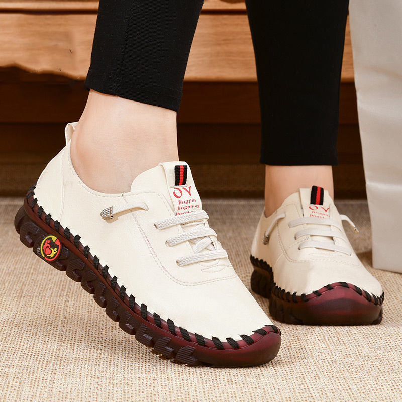 Sneakers Women Shoes Platform Loafers Lace Up Leather Flat Slip-On New Spring Casual Mom Shoe Mujer Zapatos Chaussure Femme - Bonnie Lassio