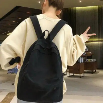 JOYPESSIE Fashion Female Bookbag Nylon Women Backpack for Teenagers Girls College Men Black School Bag Student Mochila Set - Bonnie Lassio