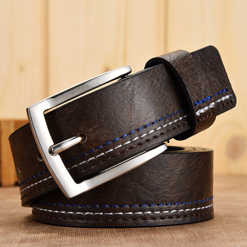 New Fashion Men&#39;s Genuine Leather Belts Designer Leisure Belt for Man Pin Buckle Business Dress Male Dropshipping - Bonnie Lassio