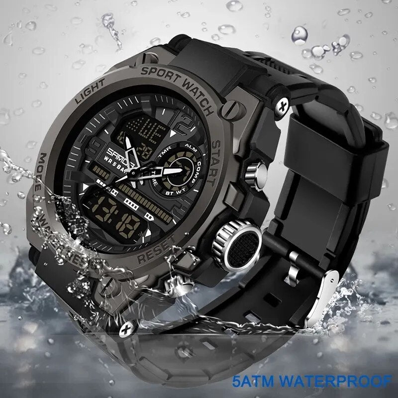 Fashion SANDA Top Brand Men's Watches 5ATM Waterproof Sport Military Wristwatch Quartz Watch - Bonnie Lassio