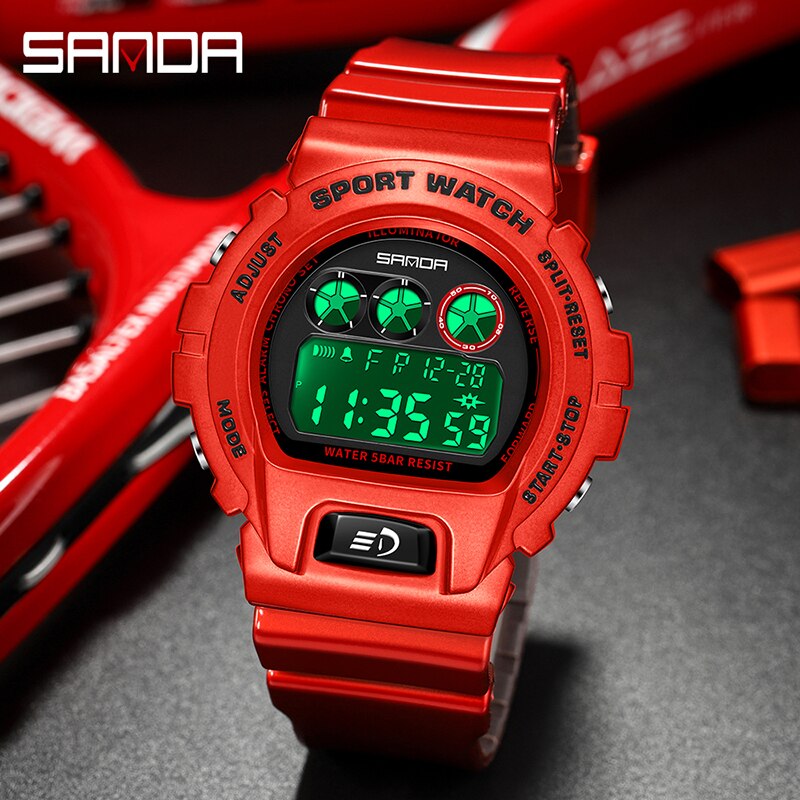 SANDA Fashion G Style Sports Watch Waterproof Military Watch Vibration Fashion LED Luminous Electronic Men Watch Reloj de hombre - Bonnie Lassio