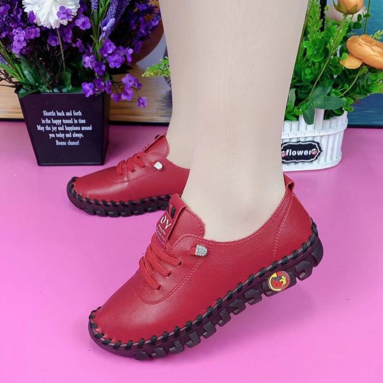 Sneakers Women Shoes Platform Loafers Lace Up Leather Flat Slip-On New Spring Casual Mom Shoe Mujer Zapatos Chaussure Femme - Bonnie Lassio