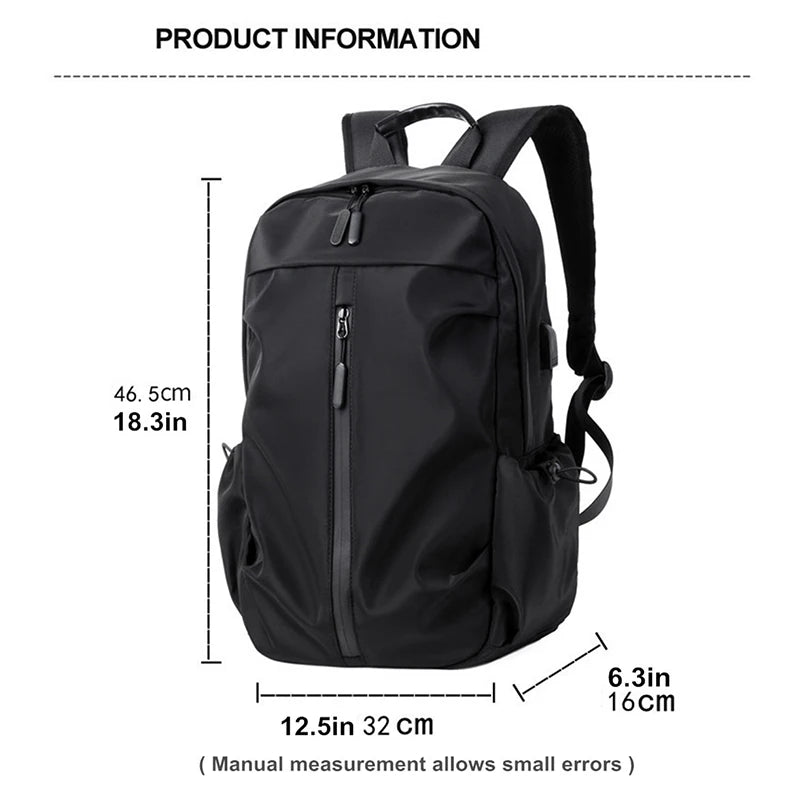 Super Light Oxford Waterproof Travel Backpack for Men Business Casual Laptop Backpack USB Charging School Backpacks Sports Bag - Bonnie Lassio