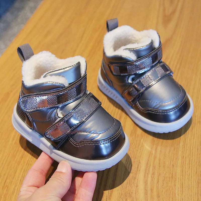 Kids Boots Winter Boys Cotton Shoes Fashion Thicken Warm Children Girls Sneakers Outdoor Baby Short Boots - Bonnie Lassio