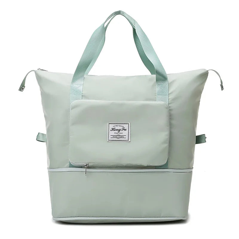 Womens Folding Travel Bag Dry Wet Separation Fitness Bag Waterproof Handbag - Bonnie Lassio