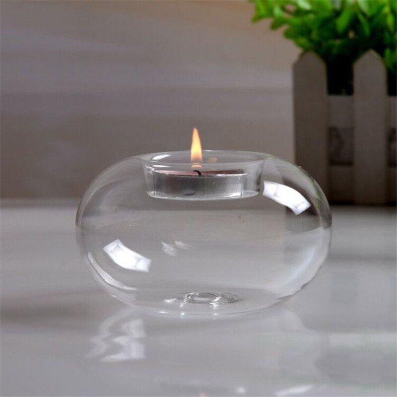 Glass Round Hanging Candle Light Holder Candlestick Party Home Decor Romanti - Bonnie Lassio