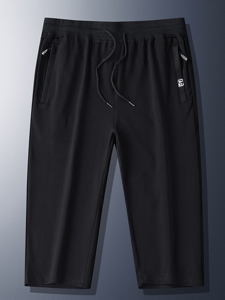 Summer Zip Pockets Sweatshorts Men Sportswear Breathable Cotton Workout Baggy Breeches Short Men Casual Shorts Plus Size 8XL - Bonnie Lassio