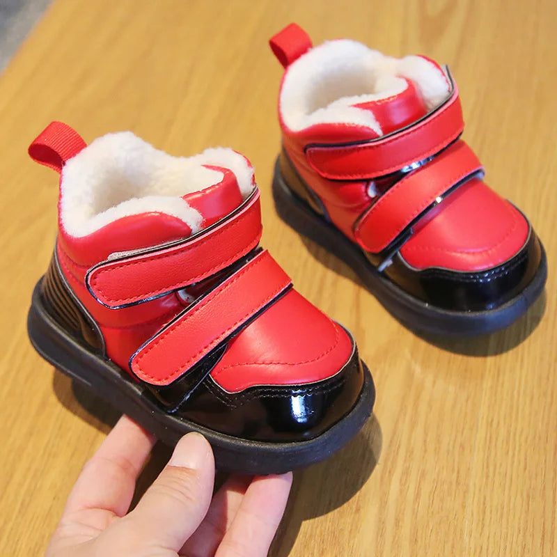 Kids Boots Winter Boys Cotton Shoes Fashion Thicken Warm Children Girls Sneakers Outdoor Baby Short Boots - Bonnie Lassio