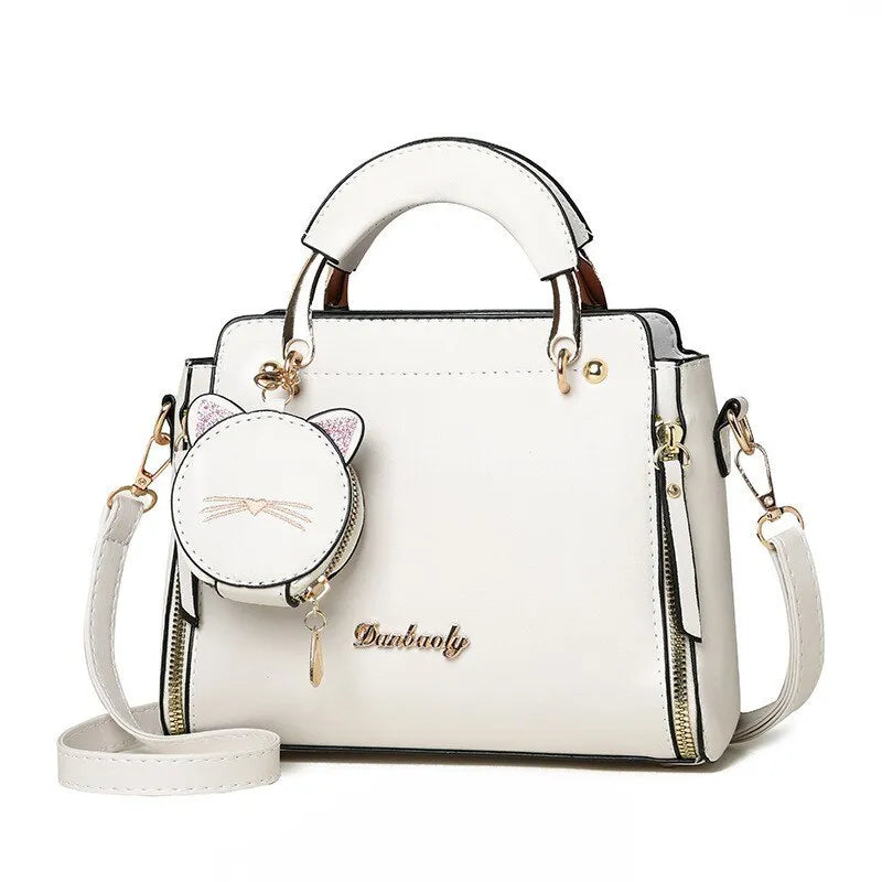 Fashion Handbag for Women Ladies Top Handle Satchel Shoulder Bags Cat Purse - Bonnie Lassio