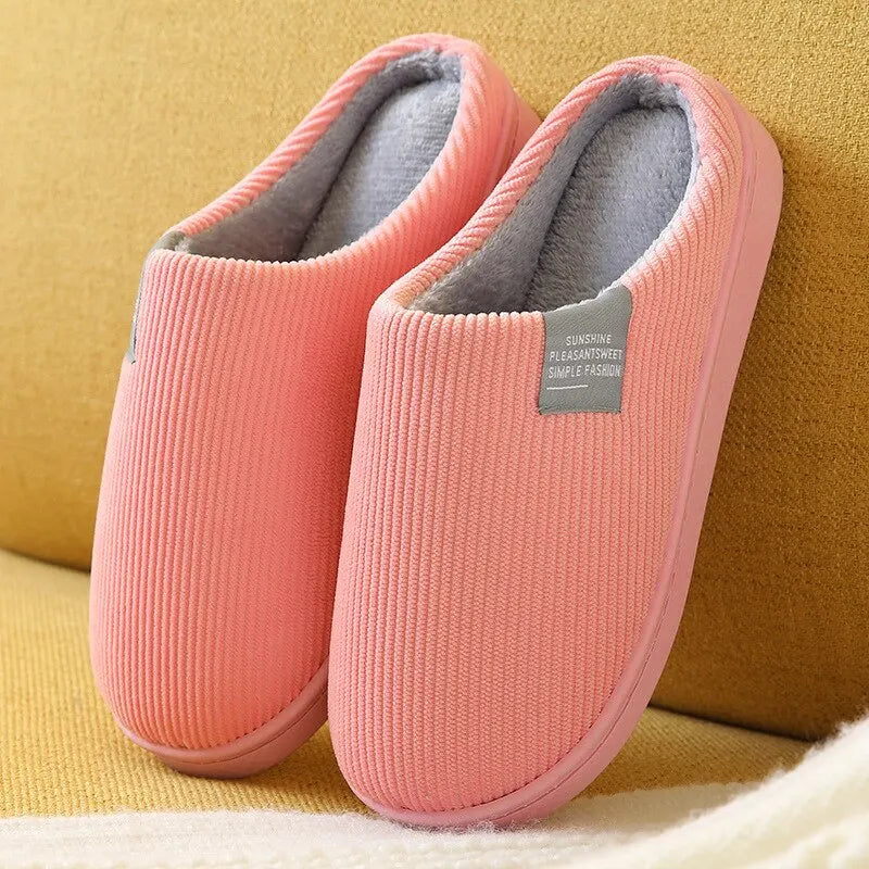 Women's Men's Thick Soft Bottom Home Slippers Household Plush Slippers Anti-slip Thermal Slippers Indoor Winter - Bonnie Lassio