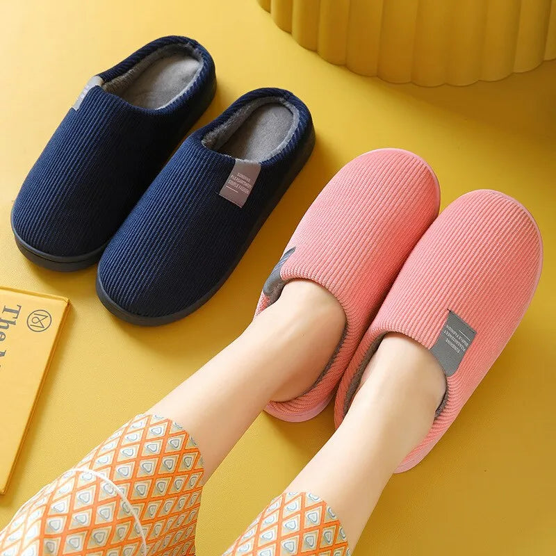 Women's Men's Thick Soft Bottom Home Slippers Household Plush Slippers Anti-slip Thermal Slippers Indoor Winter - Bonnie Lassio