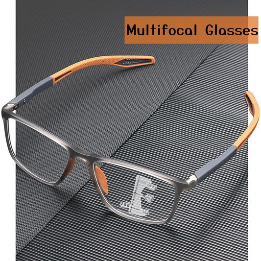 TR90 Anti-blue Light Multifocal Reading Glasses Men Women Progressive Near Far Eyewear Ultralight Sports Farsight Eyeglasses - Bonnie Lassio