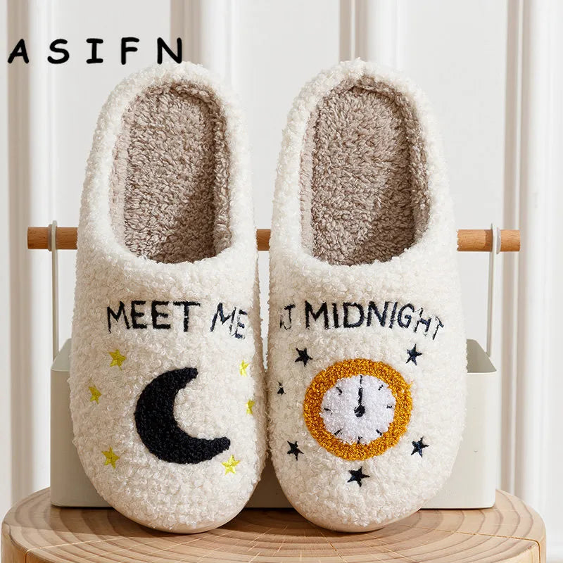 Meet Me At Midnight Slippers Taylor Style Cozy Comfortable Embroidered - Bonnie Lassio