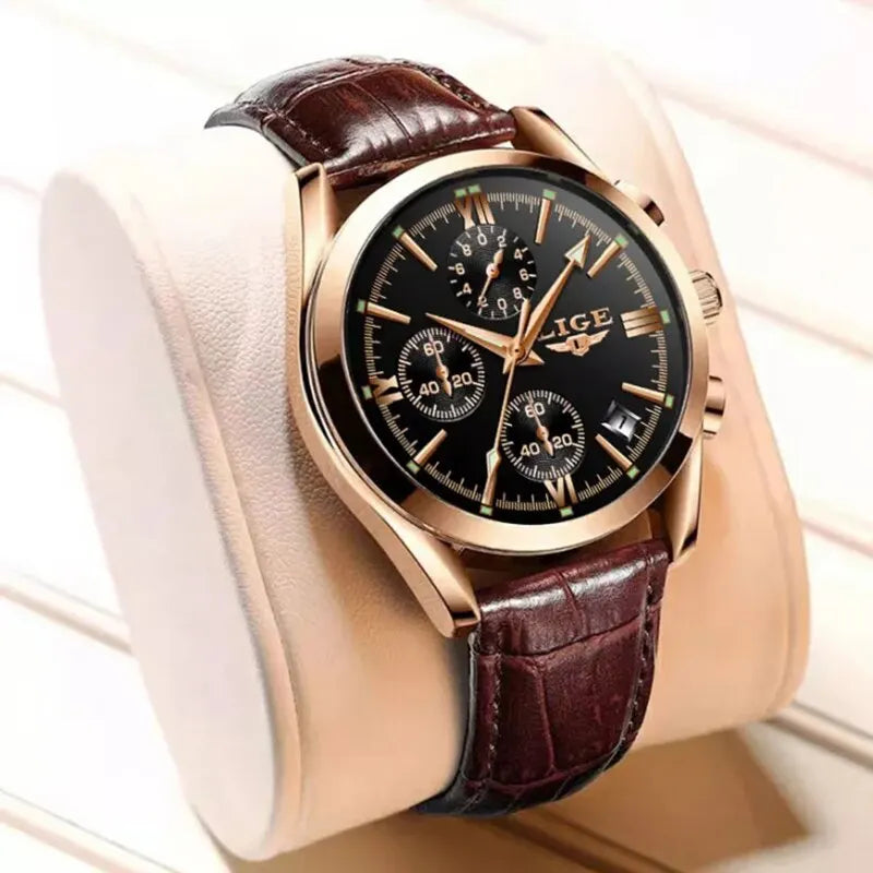 Mens Watch Quartz Watch Premium LeatherChronograp - Bonnie Lassio
