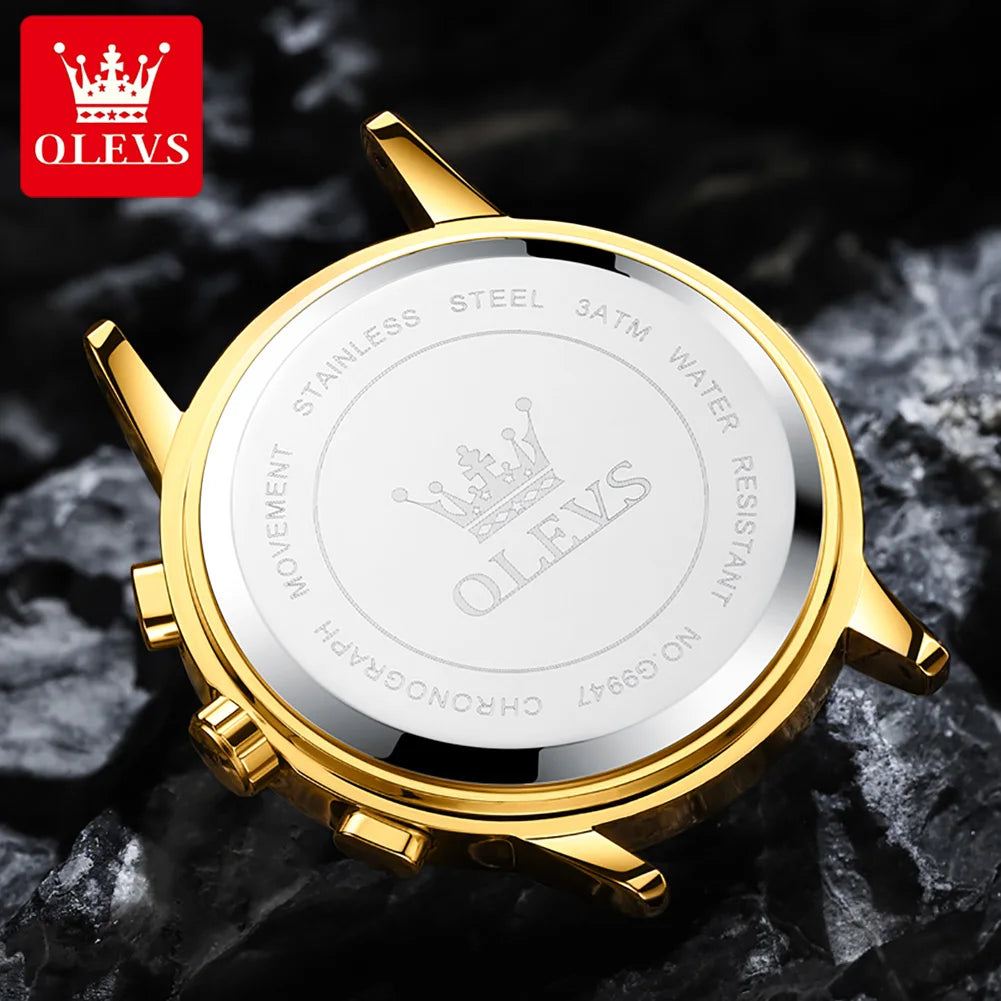 OLEVS Original Brand Luxury Men's watches Fashion Quartz Watch Design Stainless Steel Strap - Bonnie Lassio
