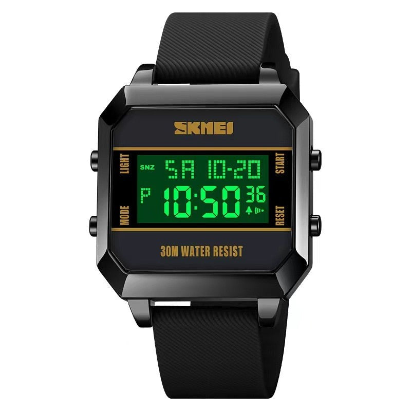 SKMEI 1848  3Bar Waterproof LED Light Electronic Countdown Clock reloj hombre Digital movement Wristwatch For Mens Sport Watches - Bonnie Lassio