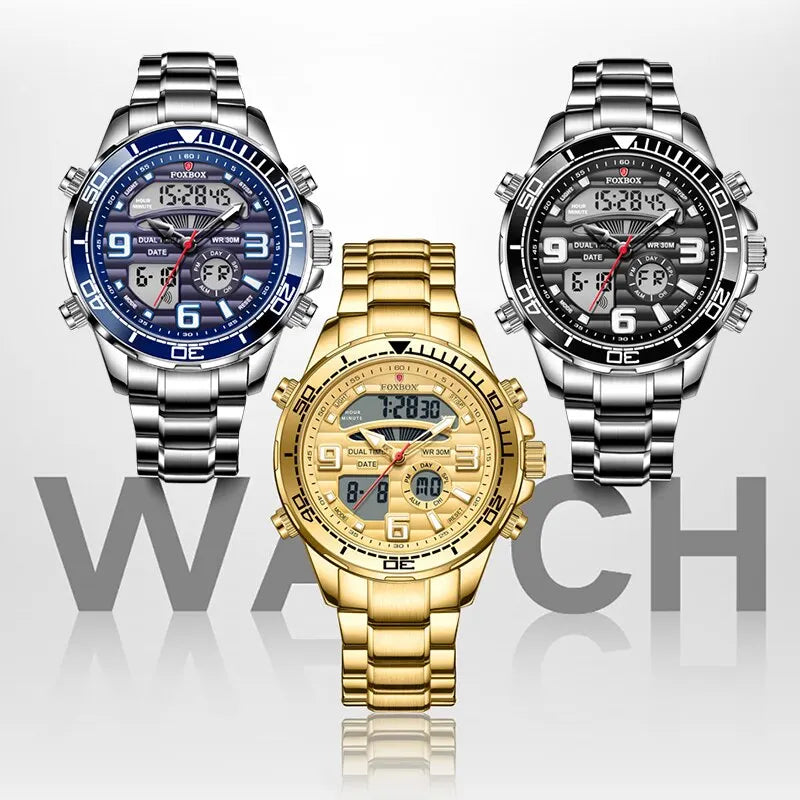 Luxury Digital Mens Watches Top Luxury Sport Quartz Wristwatch For Men All Steel Military - Bonnie Lassio