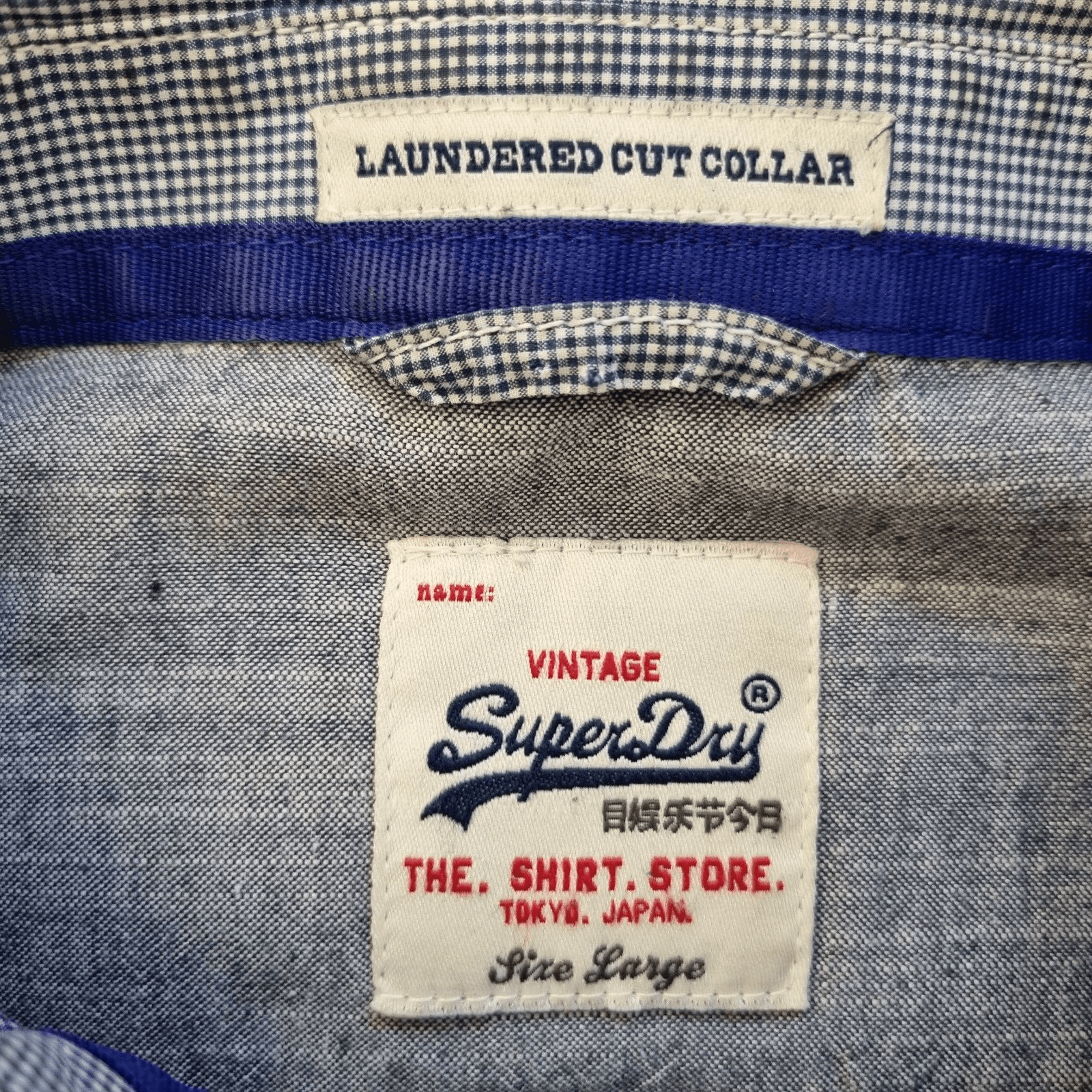 Mens Superdry Long Sleeve Blue Small Checks Shirt Size Medium Collared - Bonnie Lassio