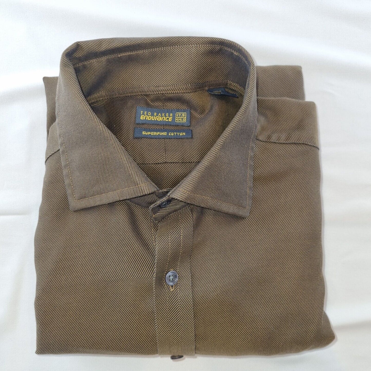 Mens Shirt Ted Baker Brown Button Up - Bonnie Lassio