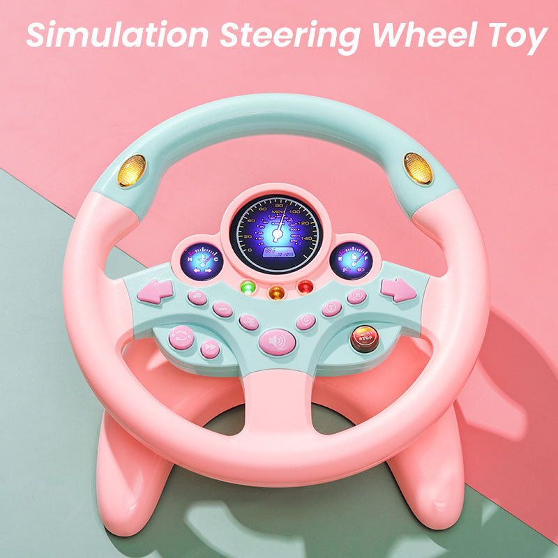 Early Educational Infant Electric Simulation Steering Wheel Toy with Light Sound