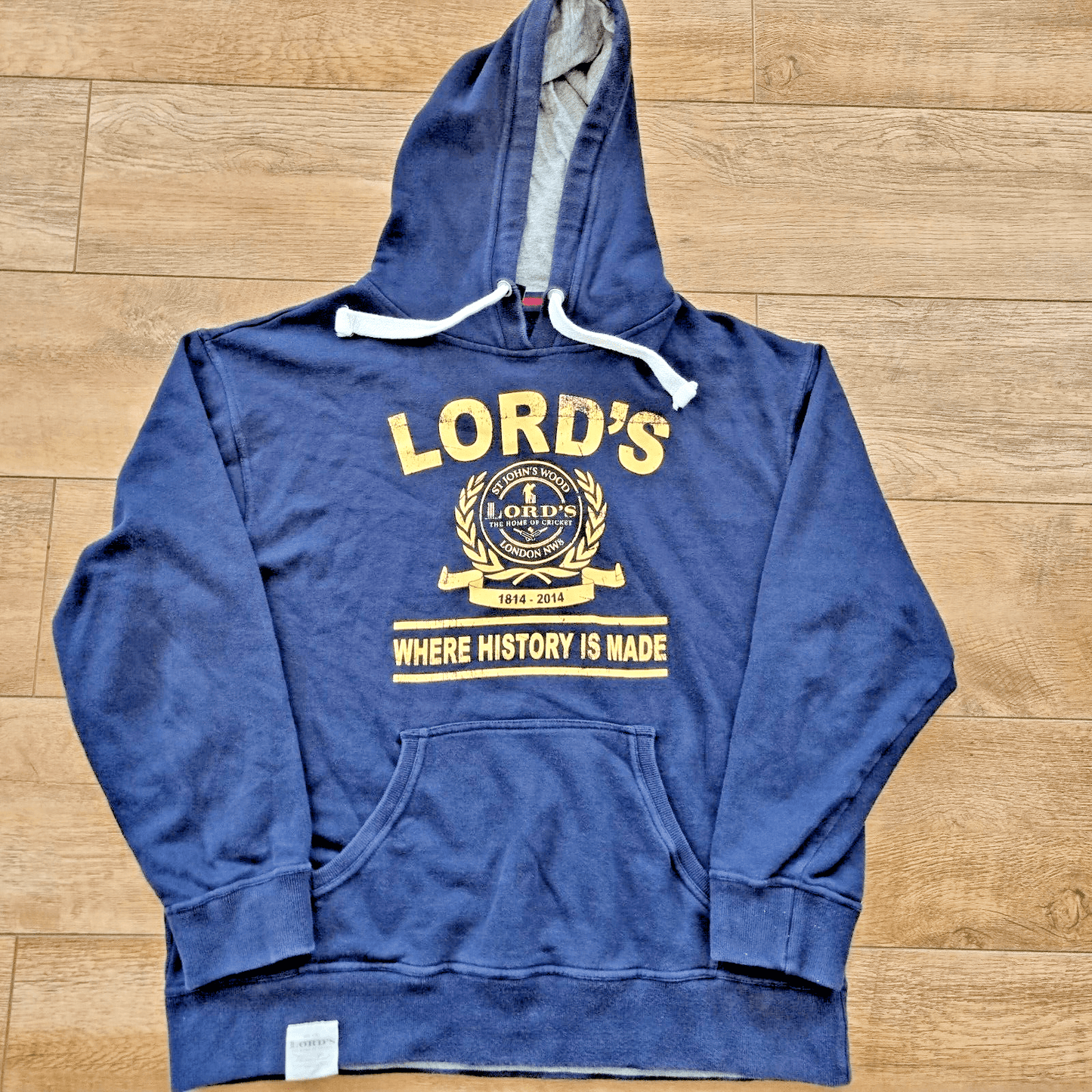 Lords The Home Of Cricket Hoodie St Johns Wood 1814 - 2014 Vintage Lined NW8