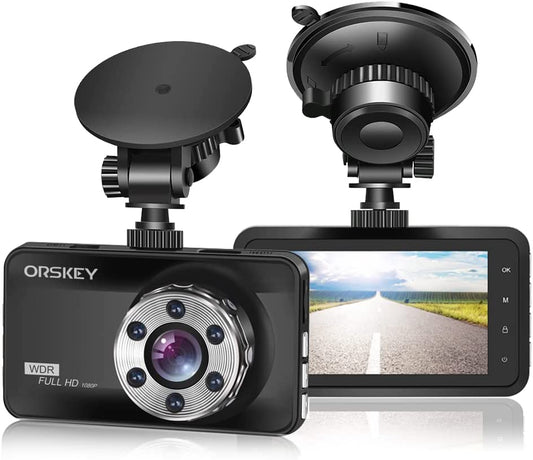 Professional title: ``` 1080P Full HD Dash Cam with 170° Wide Angle, WDR, Night Vision, Motion Detection, G-Sensor, and 3.0" LCD Display```