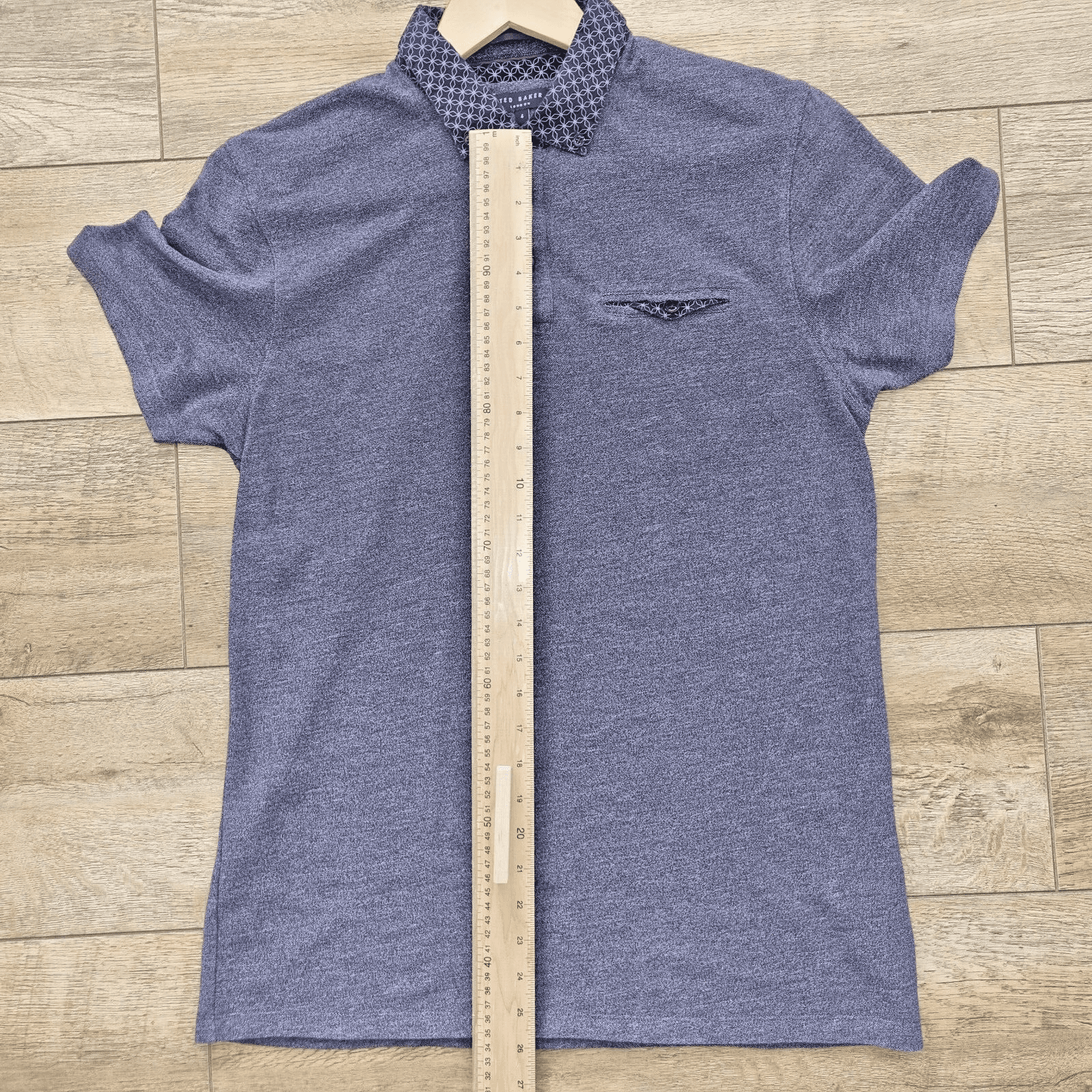 Ted Baker Mens Size 4 UK L Purple Polo T Shirt Top Button Down Collar Pocket - Bonnie Lassio