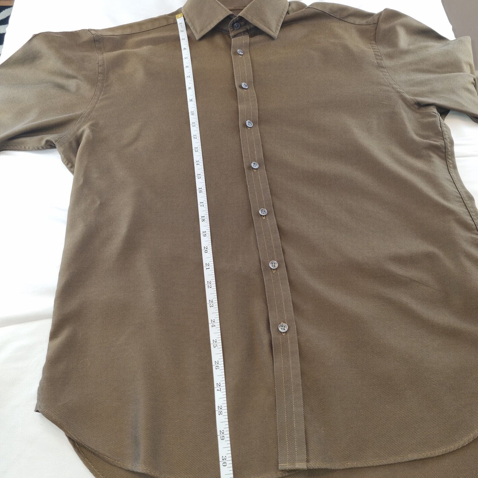 Mens Ted Baker Endurance Brown Shirt Button Up Smart Work Casual Size 17.5 - Bonnie Lassio