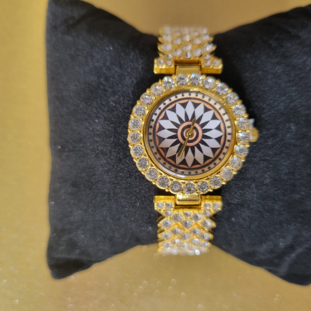 Womens Bling Crystal Dress Watches Watch Gold Fancy