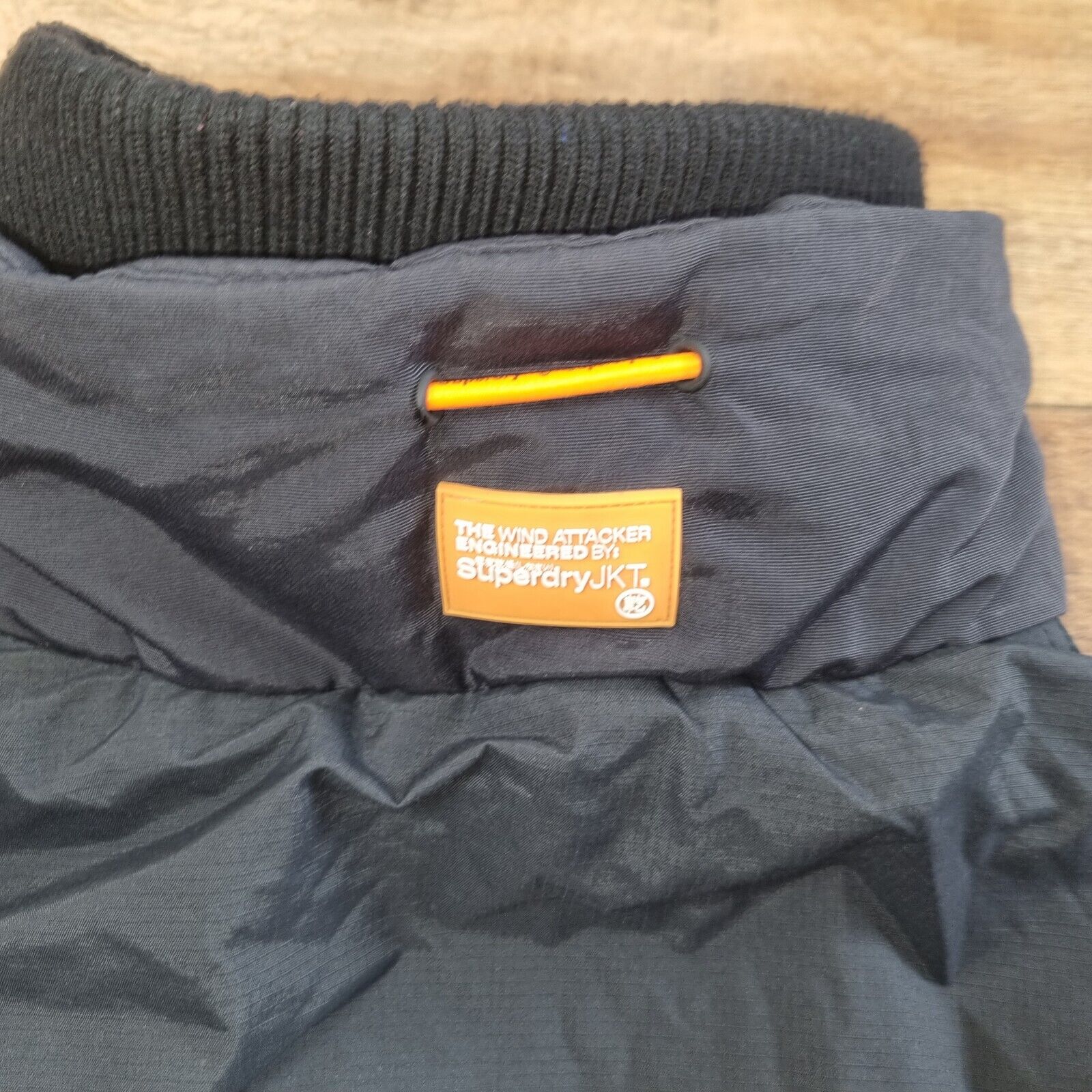 Mens Super Dry Coat Black Orange Wind Attacker - Bonnie Lassio