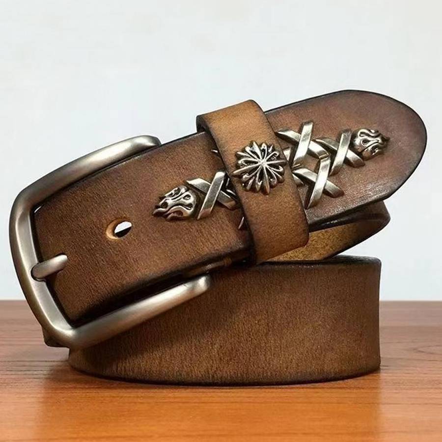 Men&#39;s Leather Belt New Male Waistband Ceinture Hommes Leather Belts for Men Width:38mm Accessories Belts - Bonnie Lassio