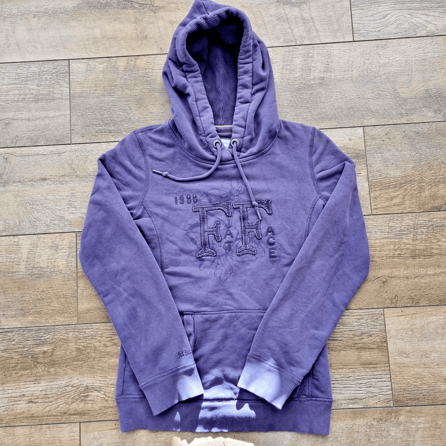 Womens Fat Face Hoodie Size 8 Purple Embroided Lovely Vintage 1988