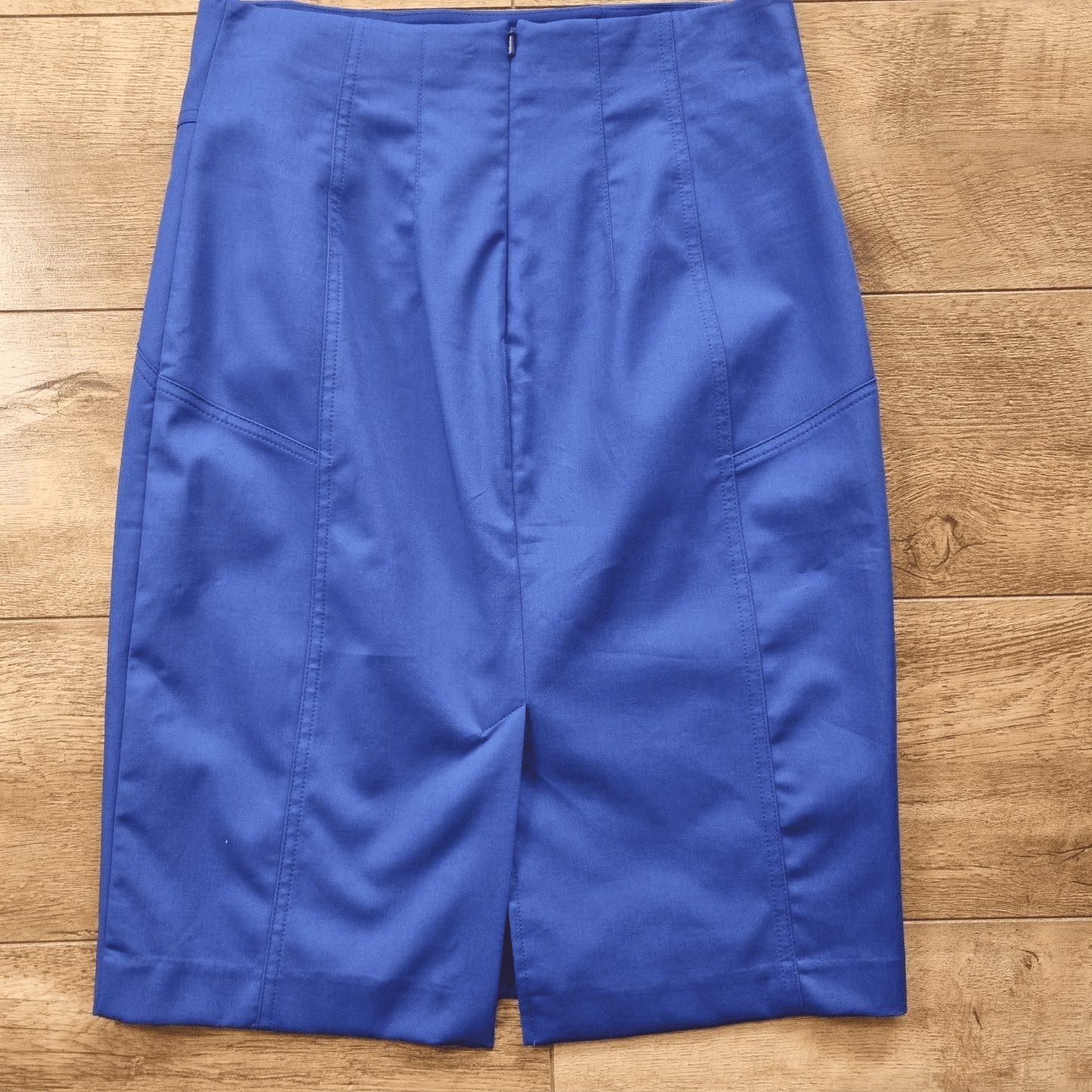 Pencil Skirt Size 12 Marks and Spencer Plain Blue Length 24"