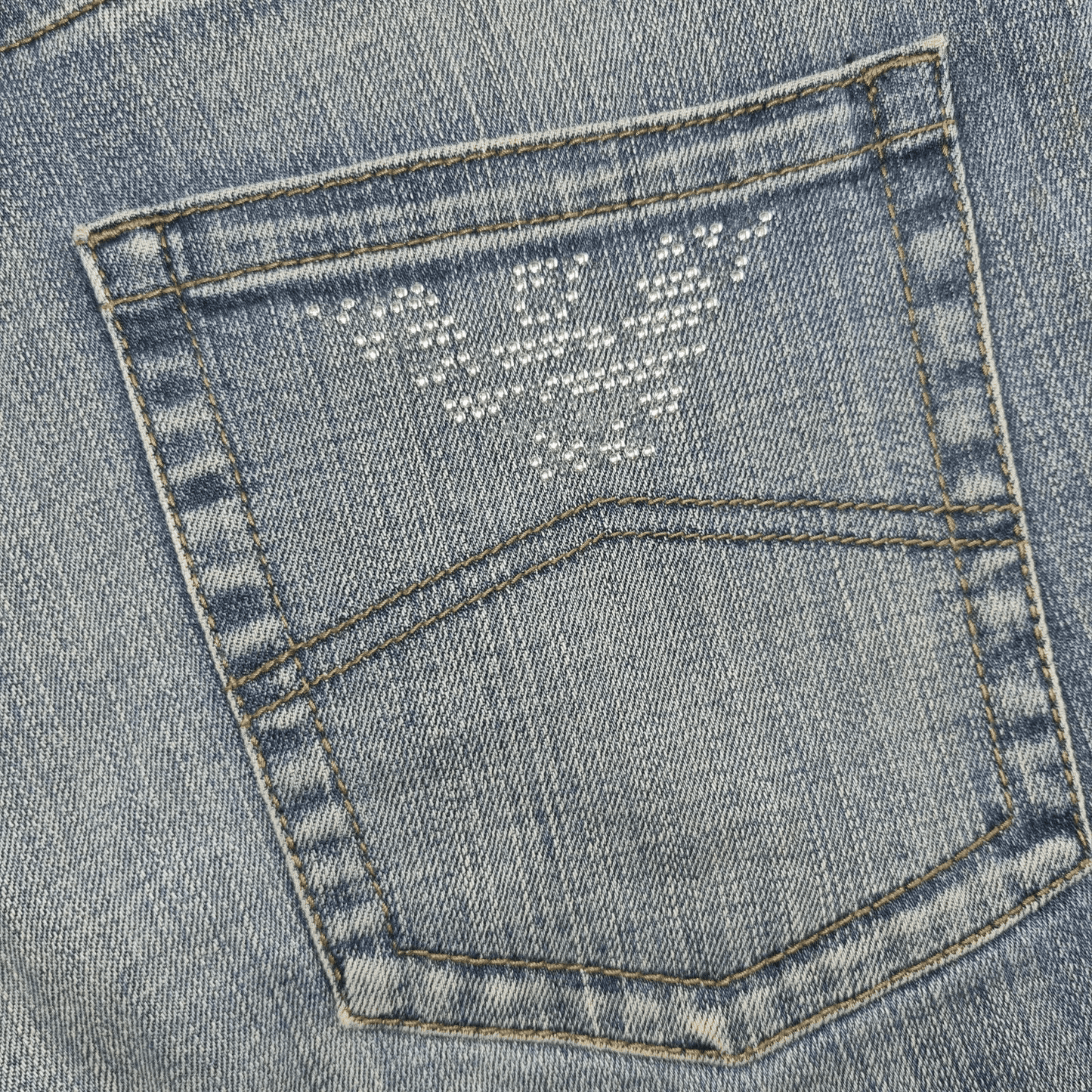 Womens Jeans Armani W31 L32 Blue Flared Indigo 006 Size 29 Zip Up Slim Fit - Bonnie Lassio